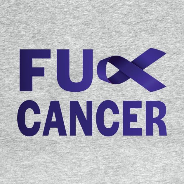 Fuck Cancer (Blue Ribbon) by treszure_chest